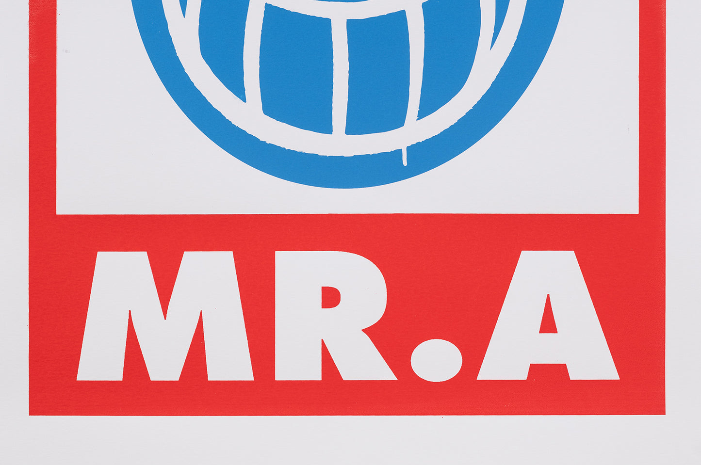 Limited edition Love Mr A Red Blue Andre Screen Print piece by André Saraiva available at Underdogs