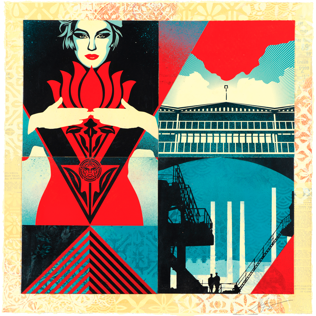 Collectible Modular Discourse art piece by Shepard Fairey, sold via Underdogs