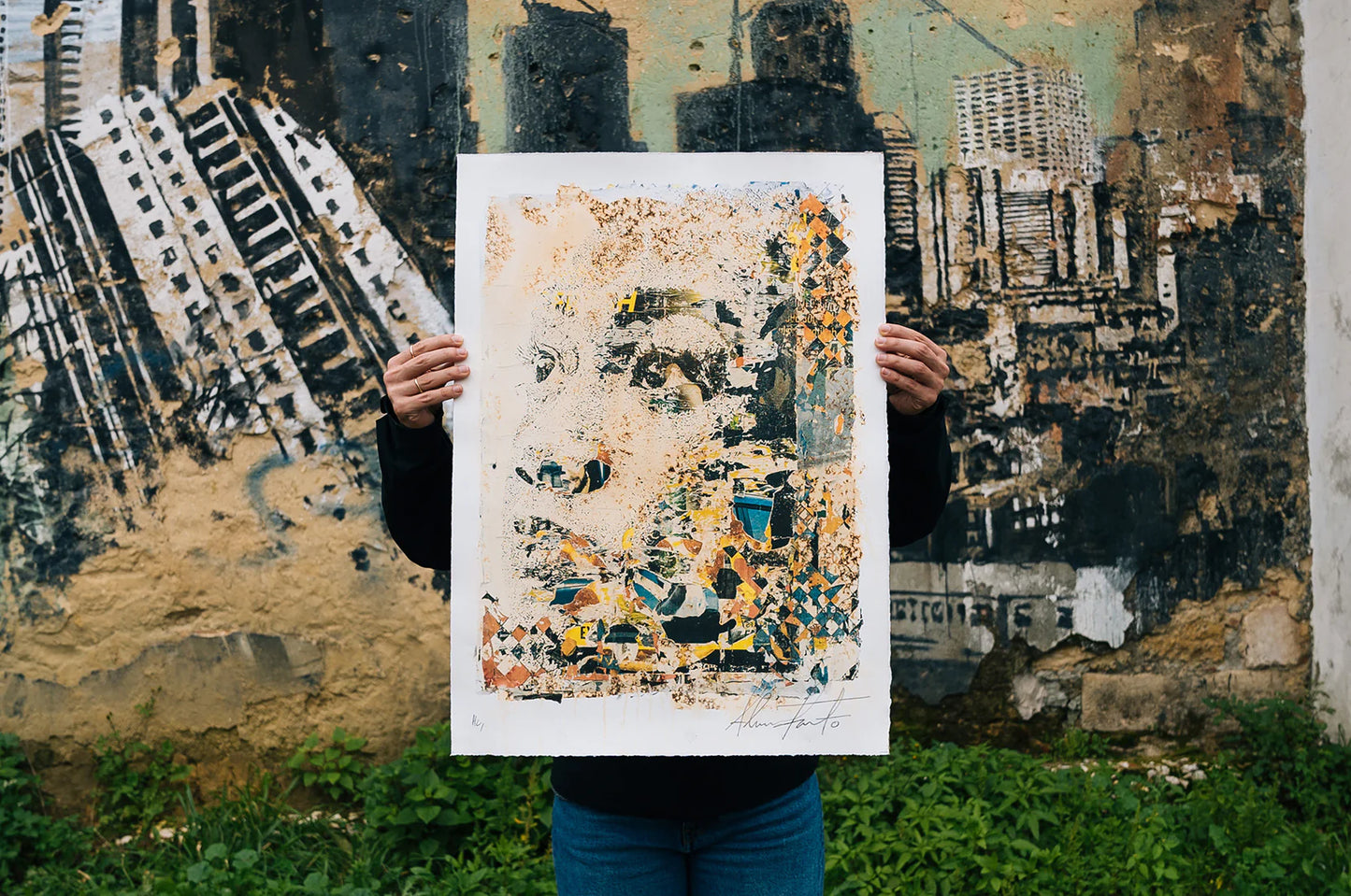 Buy the Impression Lithograph artwork by Alexandre Farto aka Vhils now at Underdogs