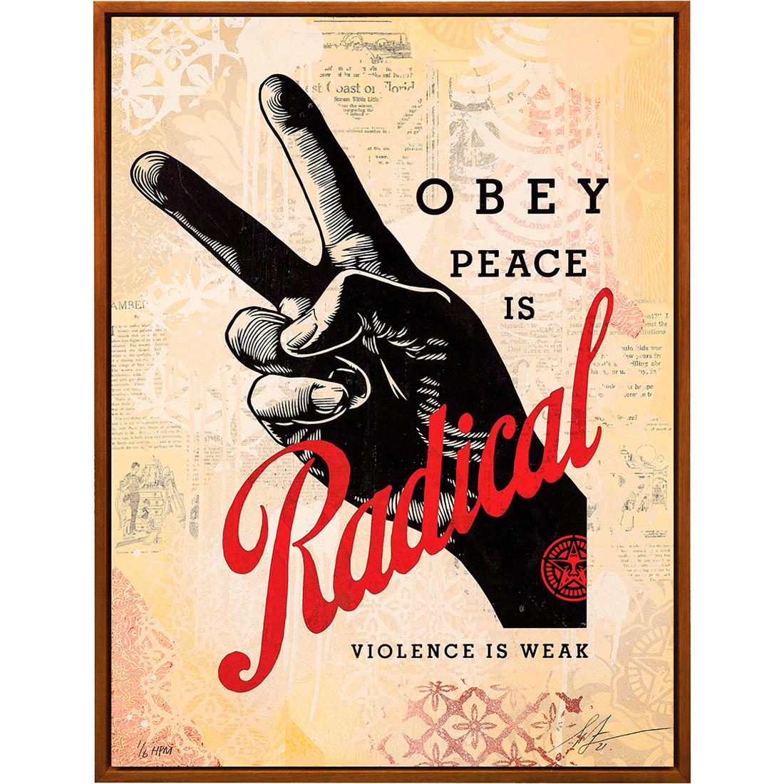 Buy the Radical Peace Cream artwork by Shepard Fairey now at Underdogs