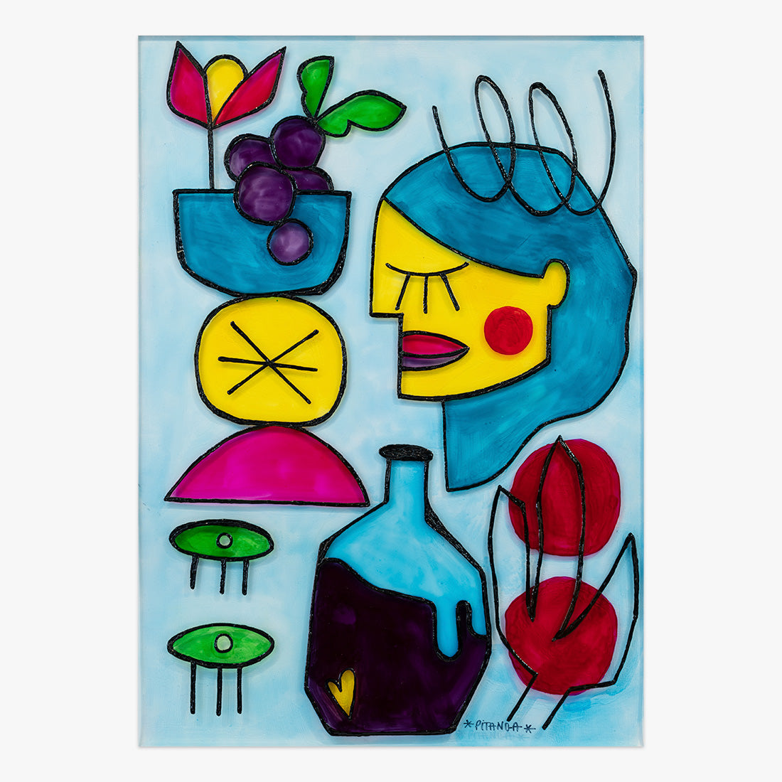 Collectible Bodegon art piece by Pitanga, sold via Underdogs