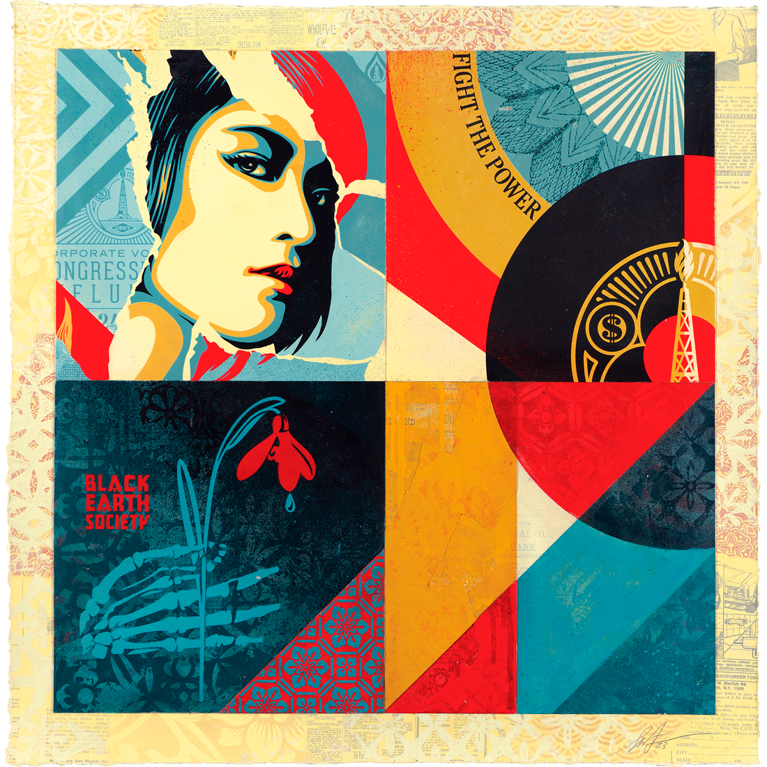 Limited edition Modular Discourse piece by Shepard Fairey available at Underdogs