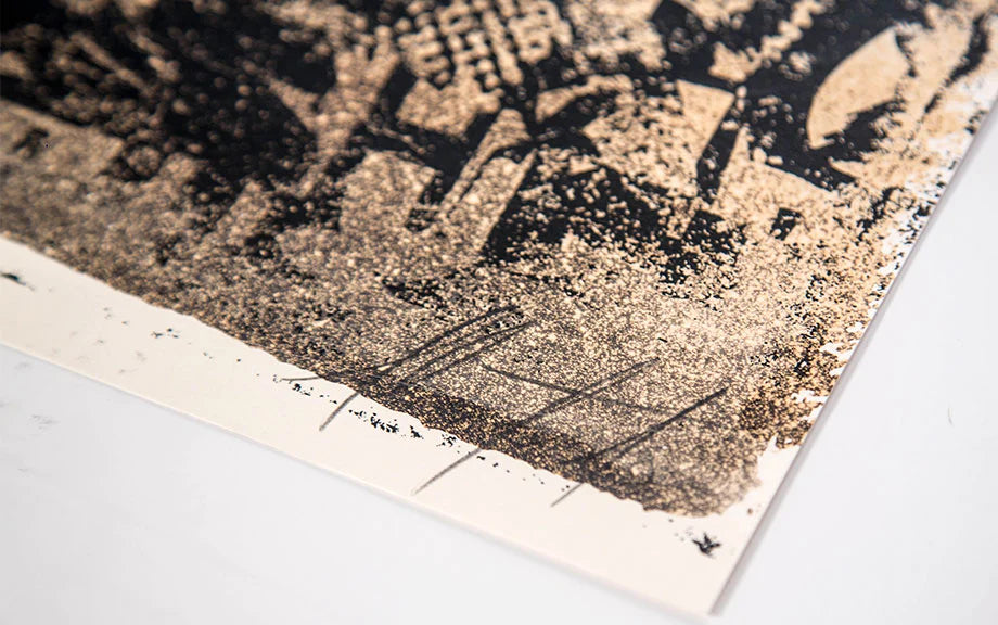 Amorphous print by Alexandre Farto aka Vhils on sale at Underdogs gallery