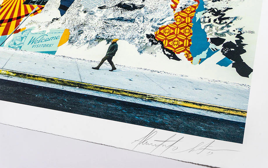 Collectible American Dreamers V art piece by Shepard Fairey & Alexandre Farto aka Vhils, sold via Underdogs