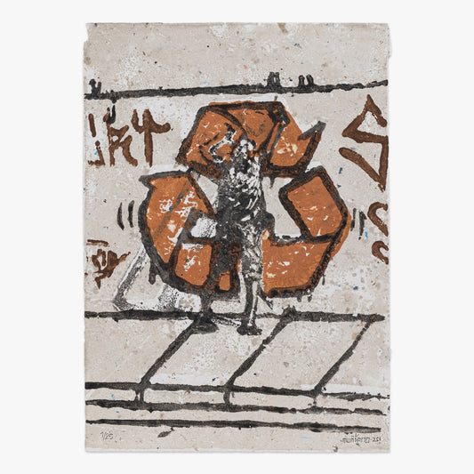 Limited edition Waste Is Only Waste When We Waste It piece by Mundano available at Underdogs