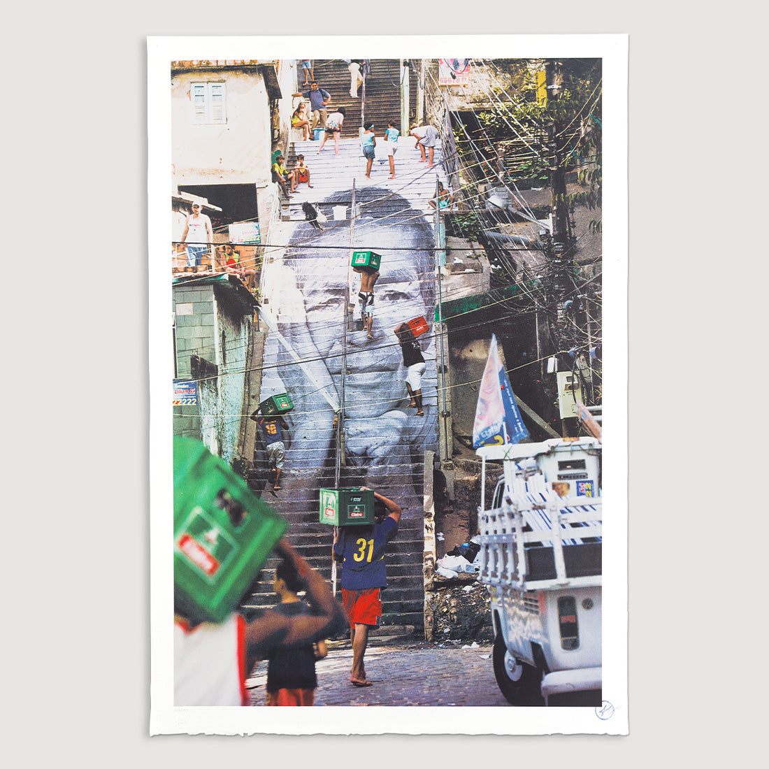 Limited edition Millimetres Women Are Heroes Action Dans La Favela Morro Da Providencia Escalier Rio De Janeiro Bresil piece by JR available at Underdogs