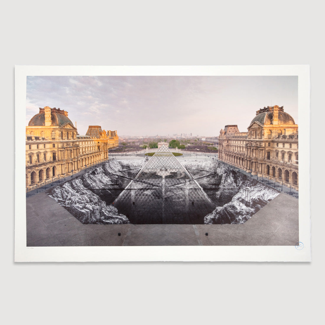 Buy the Au Louvre Et Le Secret De La Grande Pyramide Mars 6h50 © Pyramide Architecte I M Pei Musee Du Louvre Paris France artwork by JR now at Underdogs