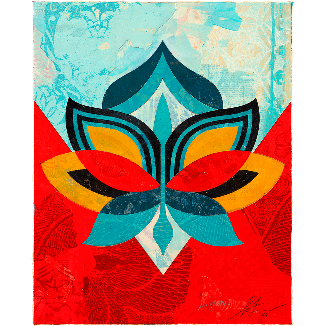 Limited edition Lotus Study Version piece by Shepard Fairey available at Underdogs