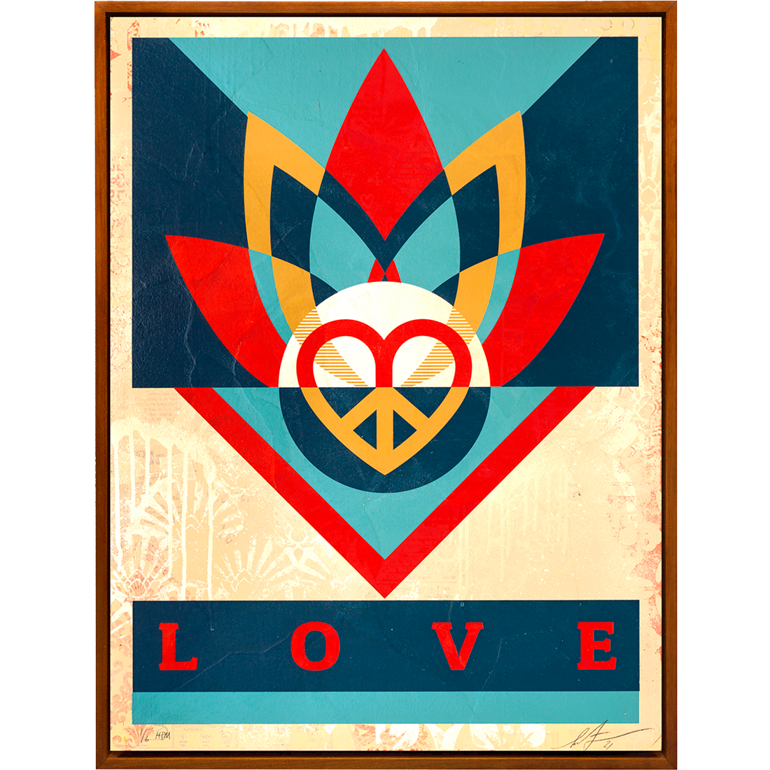 Collectible Love Lotus art piece by Shepard Fairey, sold via Underdogs
