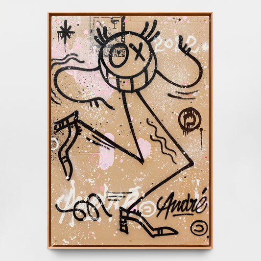 Cardboard Mr A print by André Saraiva on sale at Underdogs gallery