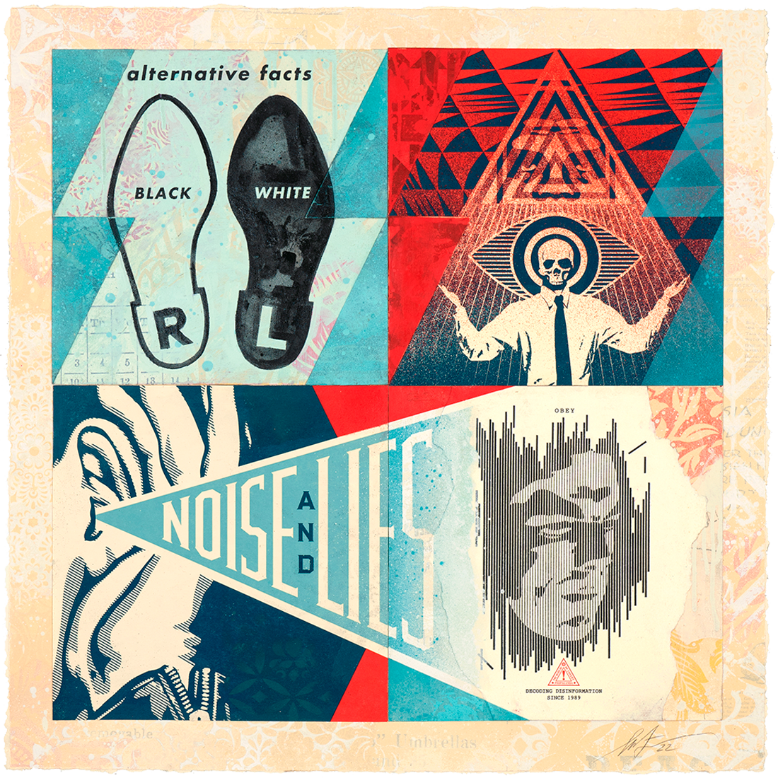 Limited edition Modular Discourse piece by Shepard Fairey available at Underdogs