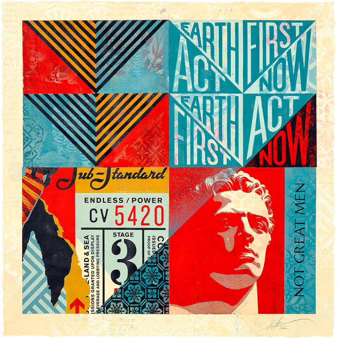 Limited edition Modular Discourse piece by Shepard Fairey available at Underdogs