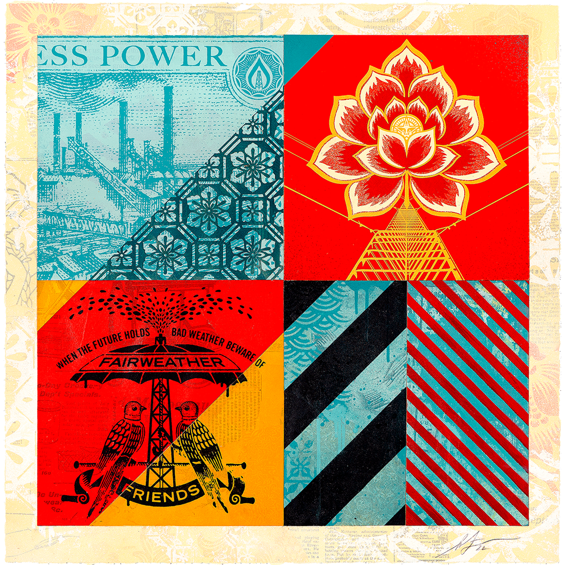 Modular Discourse print by Shepard Fairey on sale at Underdogs gallery