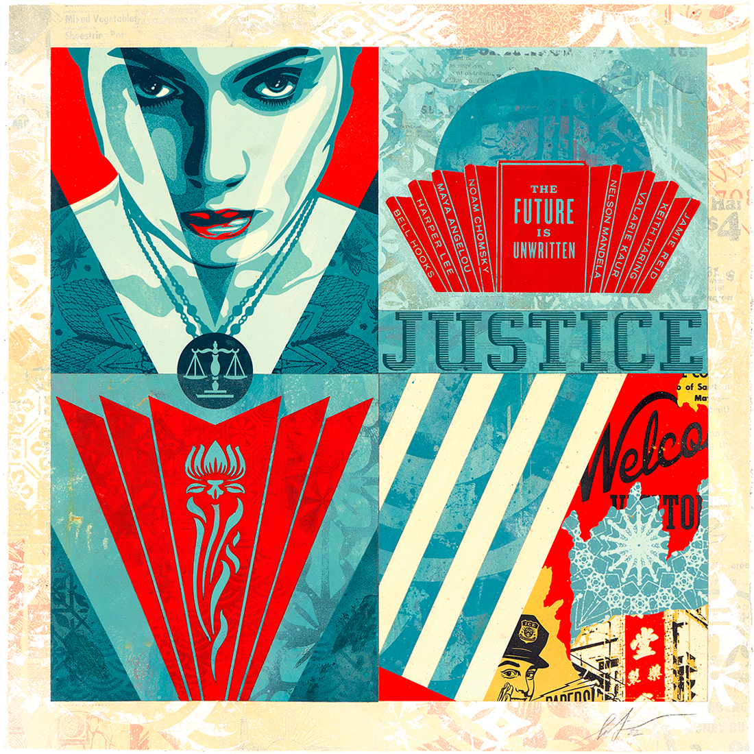Modular Discourse print by Shepard Fairey on sale at Underdogs gallery