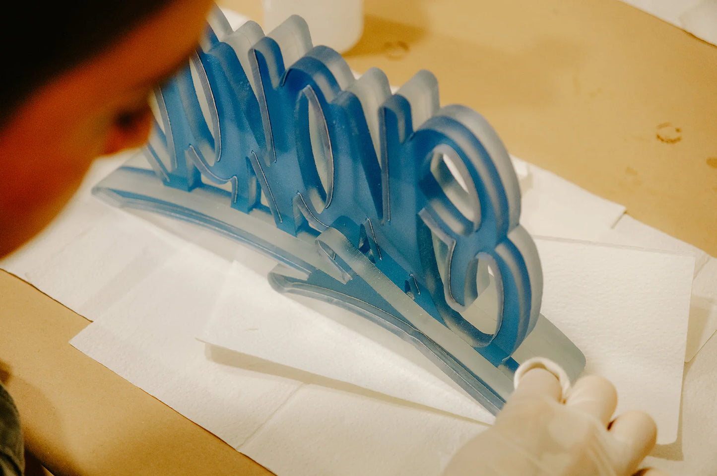 Collectible La Signature Sculpture art piece by JonOne, sold via Underdogs