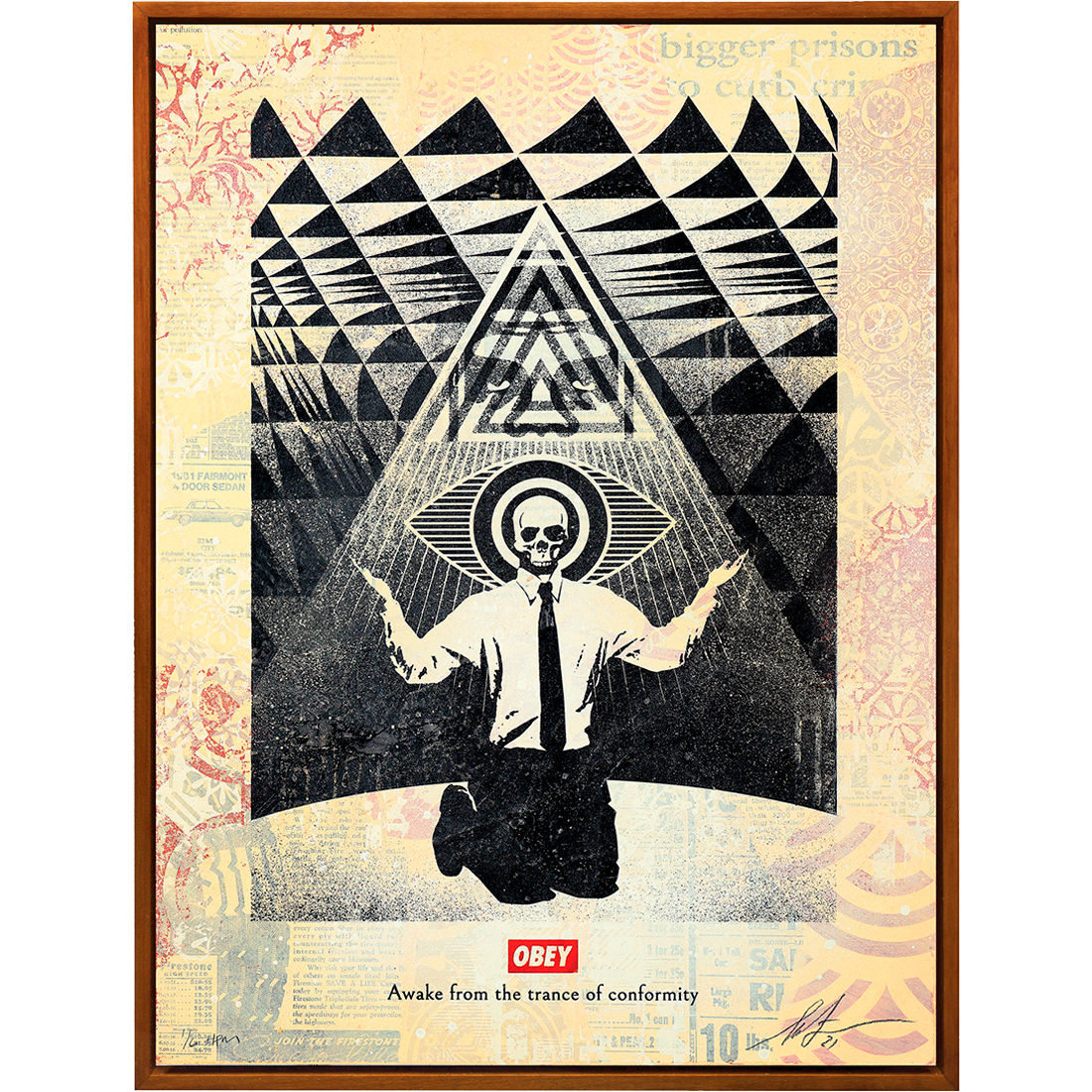 Buy the Obey Conformity Trance Black artwork by Shepard Fairey now at Underdogs