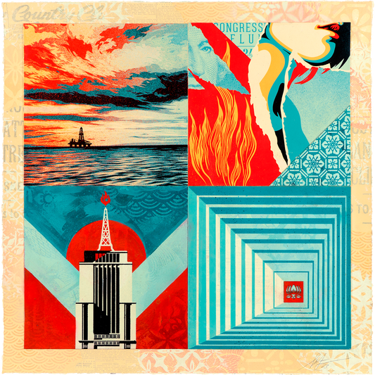 Limited edition Modular Discourse piece by Shepard Fairey available at Underdogs