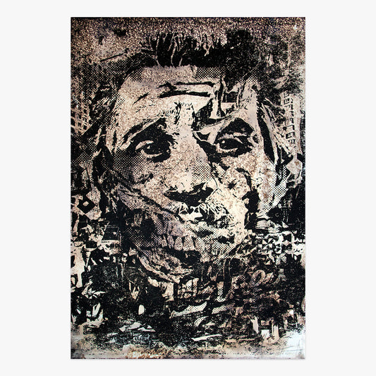 Collectible Morphed art piece by Alexandre Farto aka Vhils, sold via Underdogs