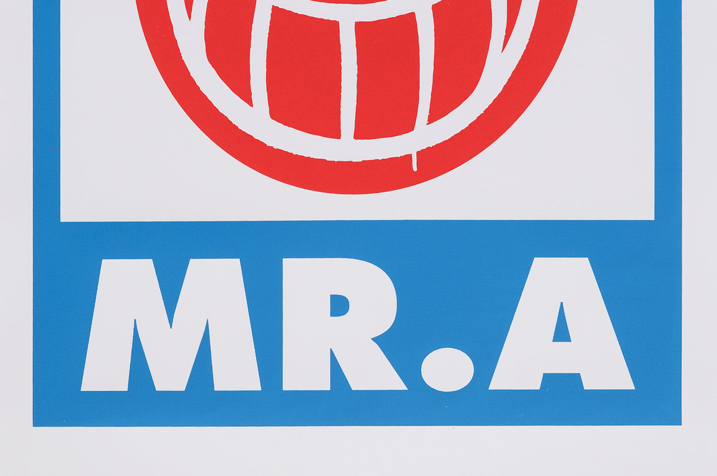 Artists Proof Love Mr A Red Blue Andre Screen Print print by André Saraiva on sale at Underdogs gallery