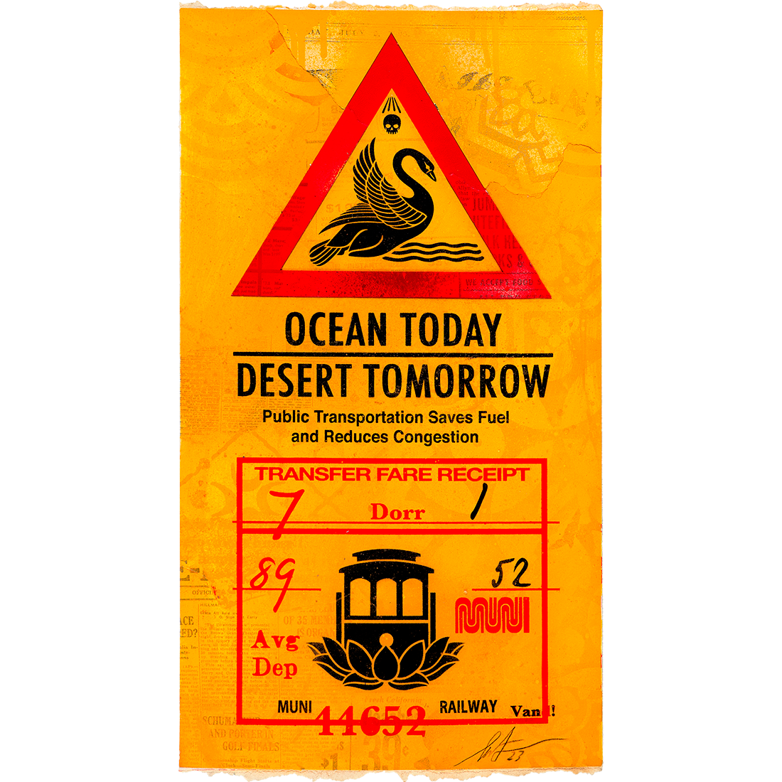 Limited edition Black Swan Study Version piece by Shepard Fairey available at Underdogs