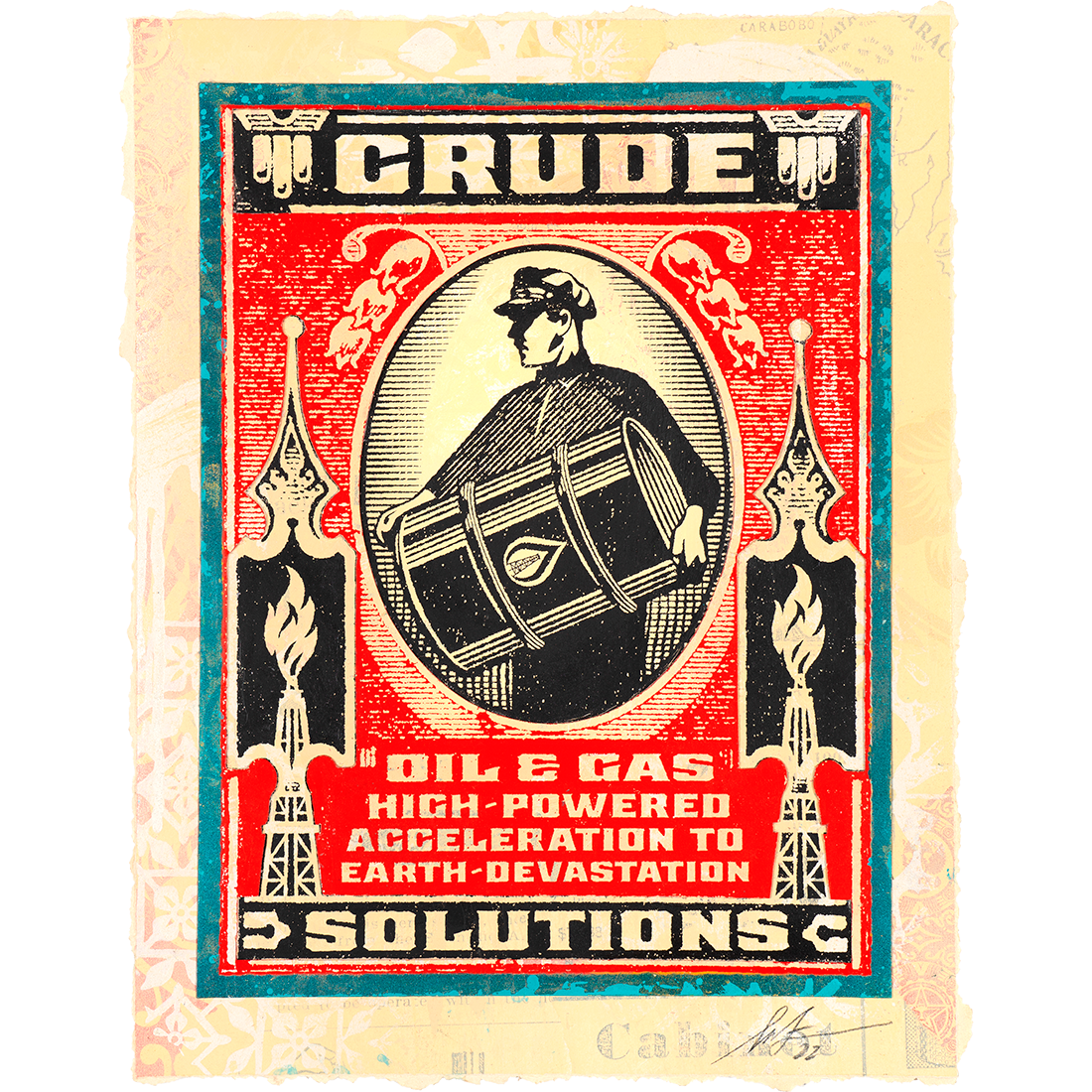 Collectible Crude Solutions Guy Version art piece by Shepard Fairey, sold via Underdogs