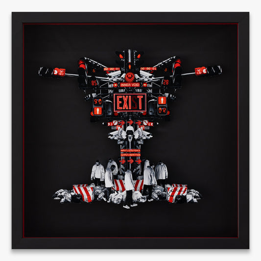 EXIsT artwork by João Fortuna photograph on plywood black frame Underdogs Gallery edition