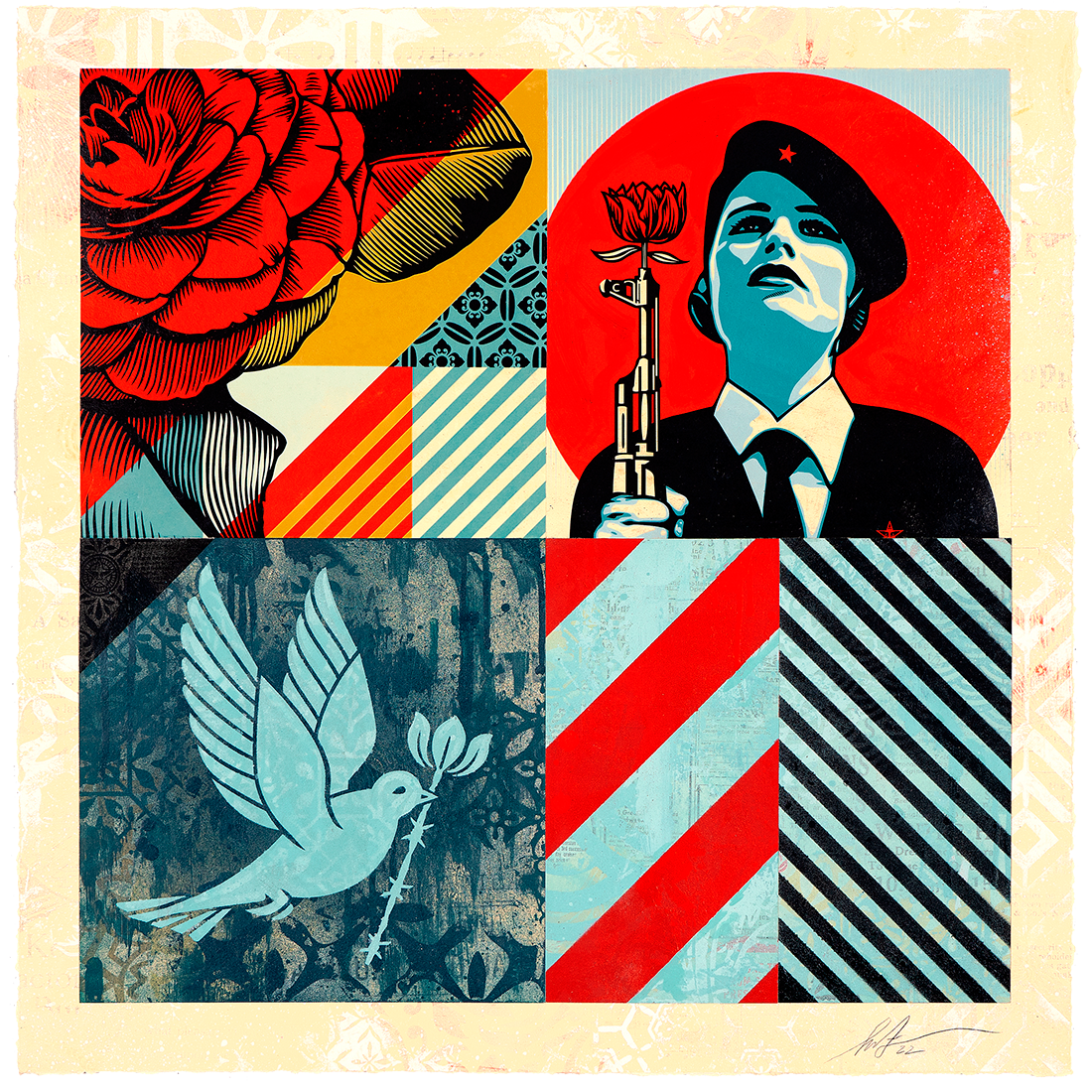 Modular Discourse print by Shepard Fairey on sale at Underdogs gallery