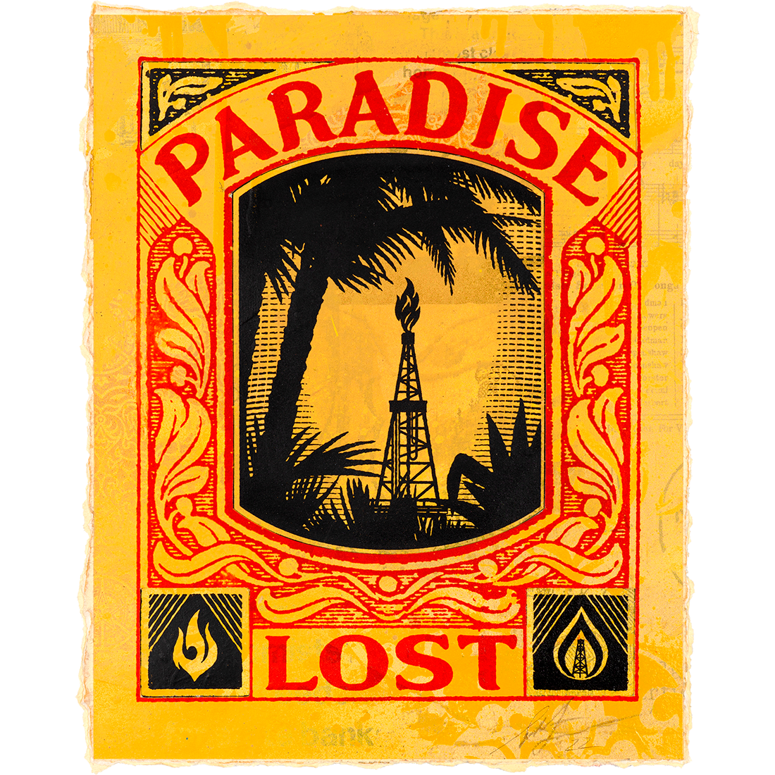 Paradise Lost Version print by Shepard Fairey on sale at Underdogs gallery