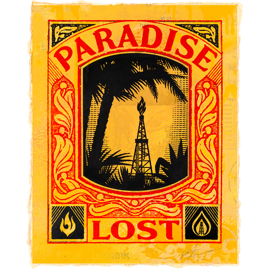 Paradise Lost Version print by Shepard Fairey on sale at Underdogs gallery