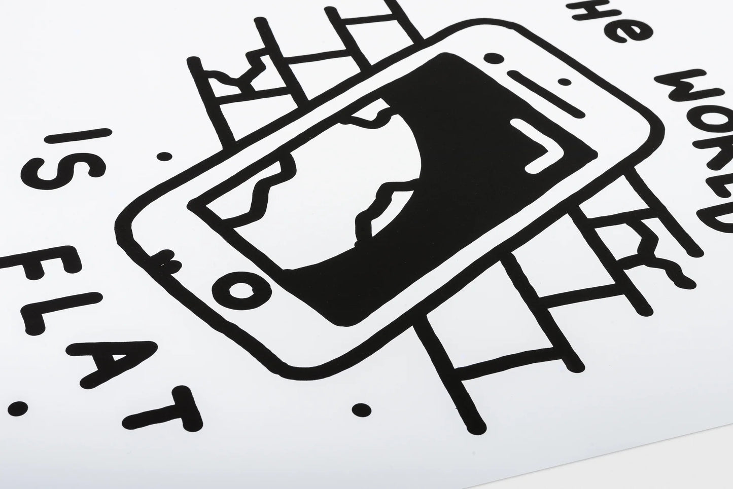 Collectible The World Is Flat art piece by FUZI, sold via Underdogs