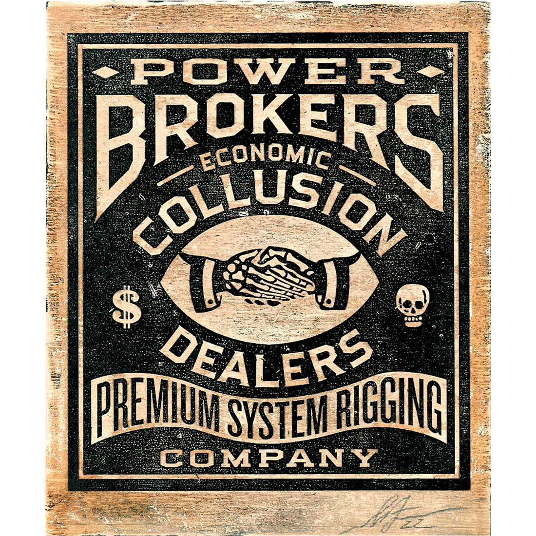 Buy the Power Brokers Cream artwork by Shepard Fairey now at Underdogs