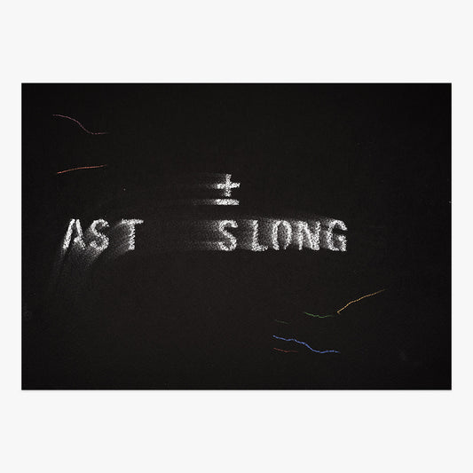 The shadow of what we were #40 by ±MaisMenos±, mixed-media artwork with glowing text and abstract light effects.
