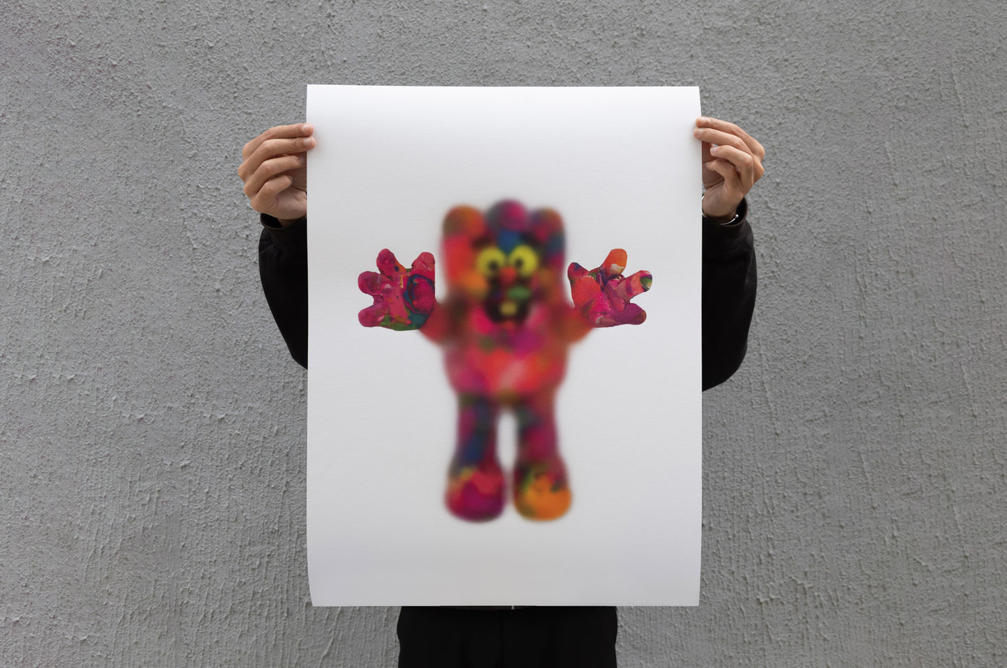 Through the fog artwork by Timur Fork scale view held by person Underdogs Gallery limited edition