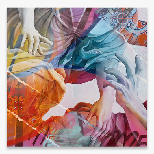 Collectible Artists Hands Lefkos art piece by Add Fuel & PichiAvo, sold via Underdogs