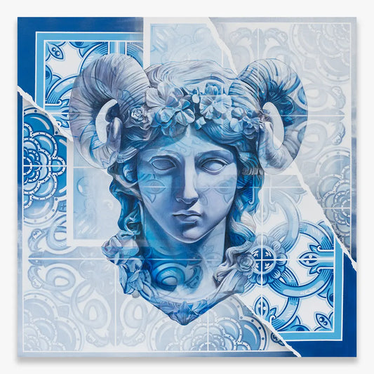 Collectible Cupid Lefkos Copia art piece by Add Fuel & PichiAvo, sold via Underdogs