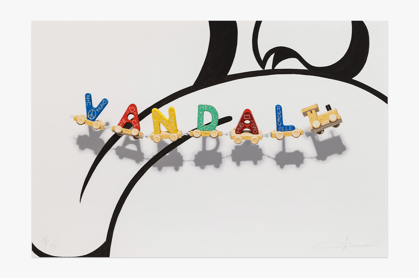 Toy Train X Vandal print by Nuno Viegas on sale at Underdogs gallery
