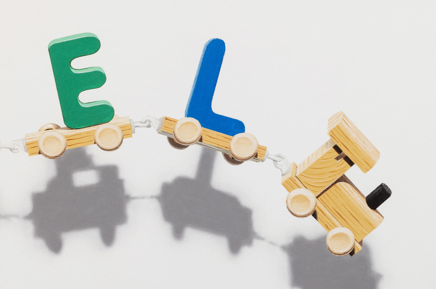 Collectible Toy Train X Rebel art piece by Nuno Viegas, sold via Underdogs