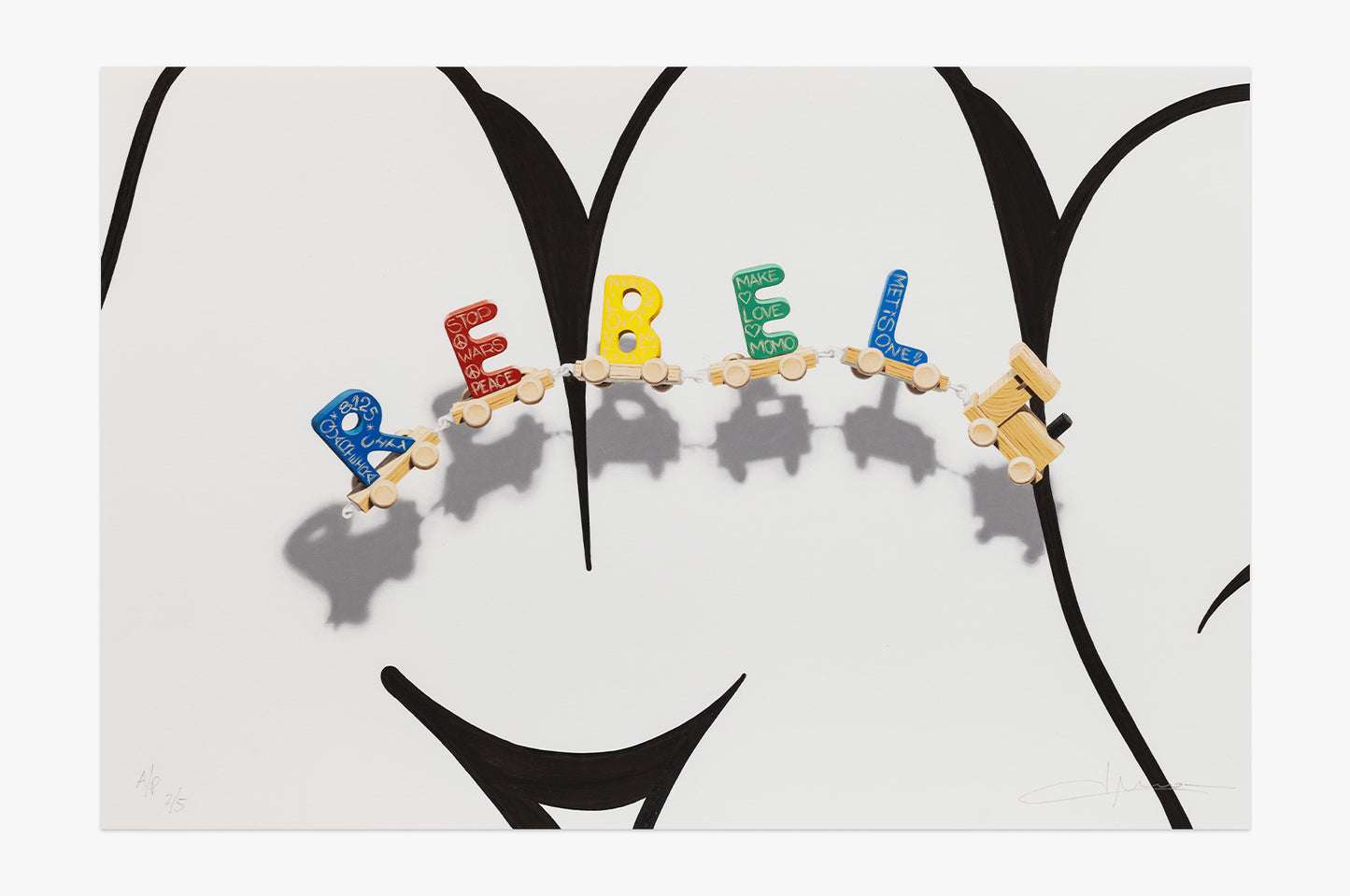 Limited edition Toy Train X Rebel piece by Nuno Viegas available at Underdogs