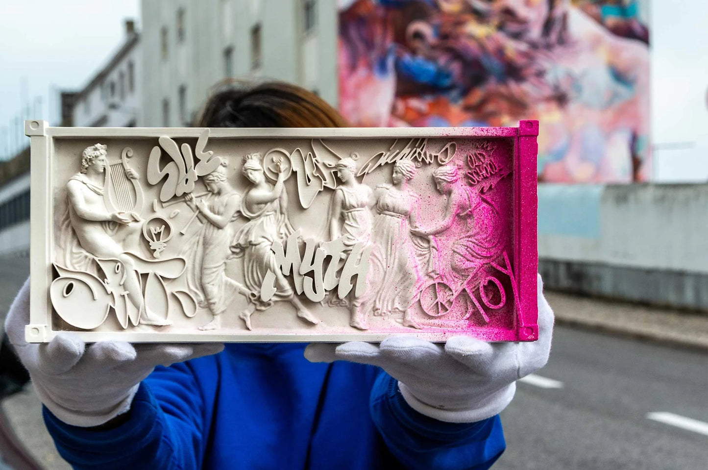 Mythological Shipping Container Relief print by PichiAvo on sale at Underdogs gallery