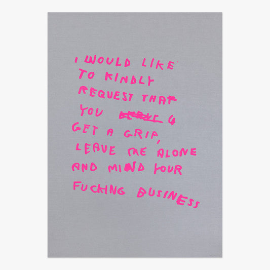 Limited edition Hehe Screen Print piece by Wasted Rita available at Underdogs