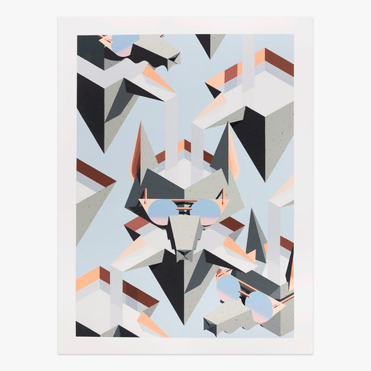 White Noise print by Low Bros on sale at Underdogs gallery