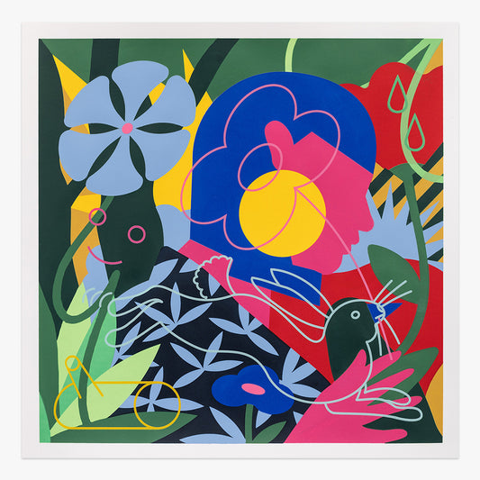 Limited edition Flor Andre Screen Print piece by André da Loba available at Underdogs