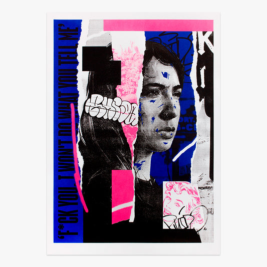 Limited edition Self Love Ruido Screen Print piece by Ruído available at Underdogs