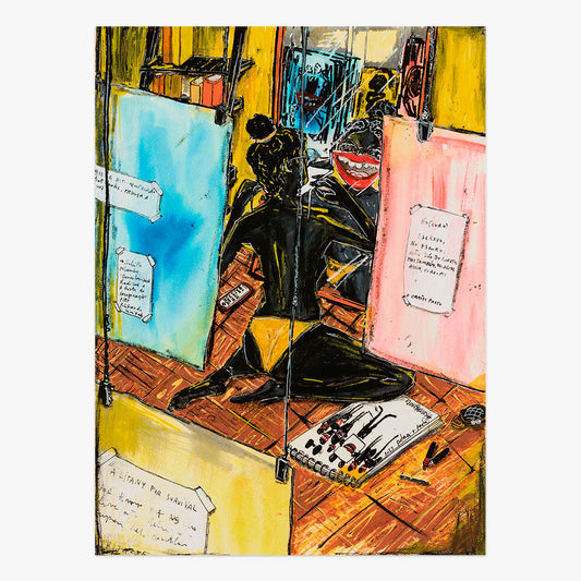 Reflecting Blackjoy Petra Preta Giclee print by Petra.Preta on sale at Underdogs gallery