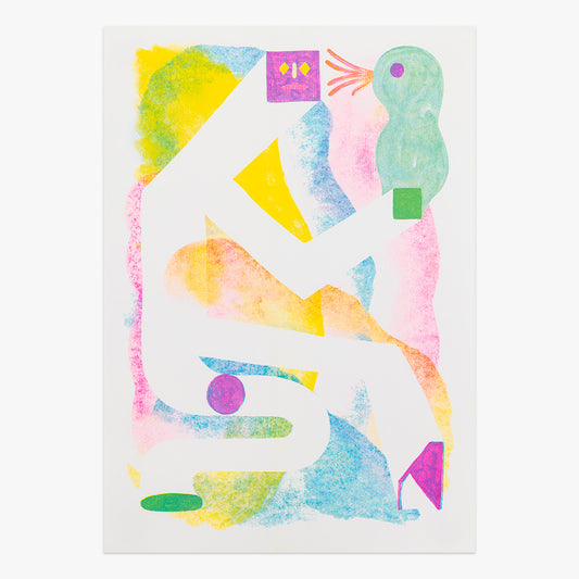 Limited edition Foggy Morning Malhao Risograph piece by Mariana Malhão available at Underdogs