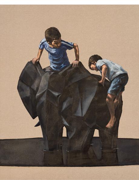 Solo Show print by Ernest Zacharevic on sale at Underdogs gallery