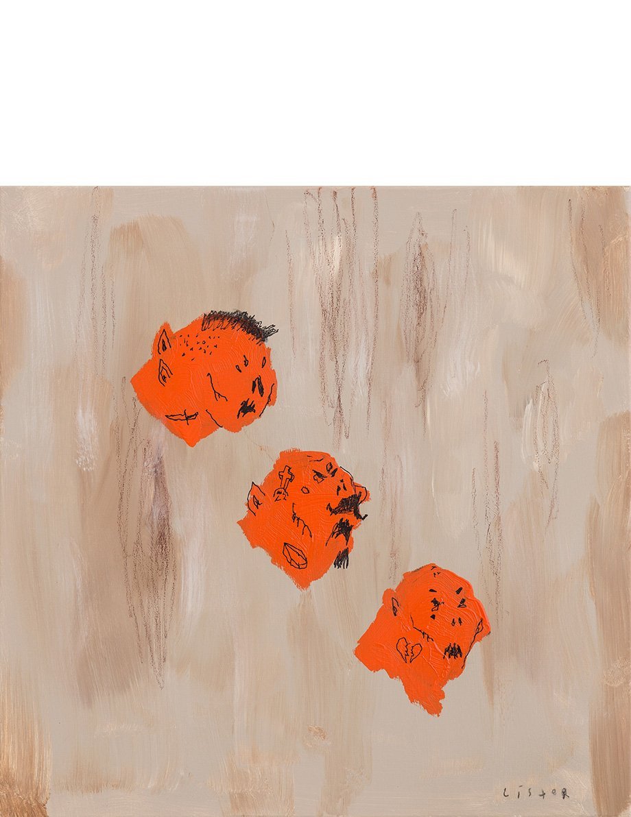 Not Neckface 3 Heads on Wood