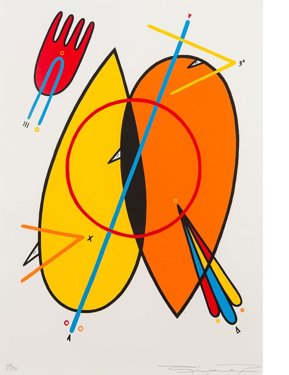 Buy the Geometry Group Show artwork by Sixe Paredes now at Underdogs