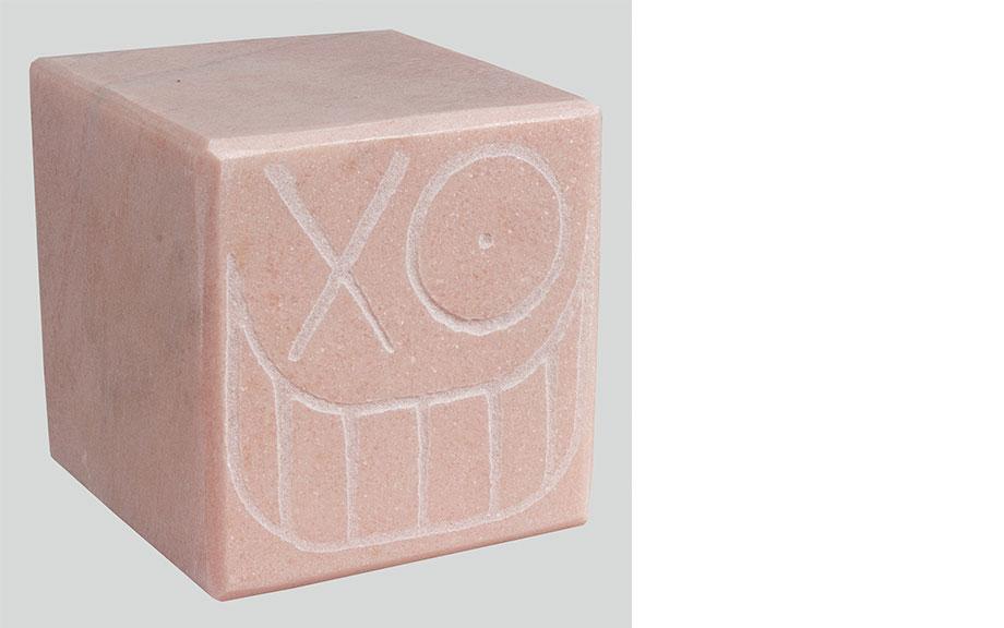 Mr. A Pink Marble Cube 14 cm 1