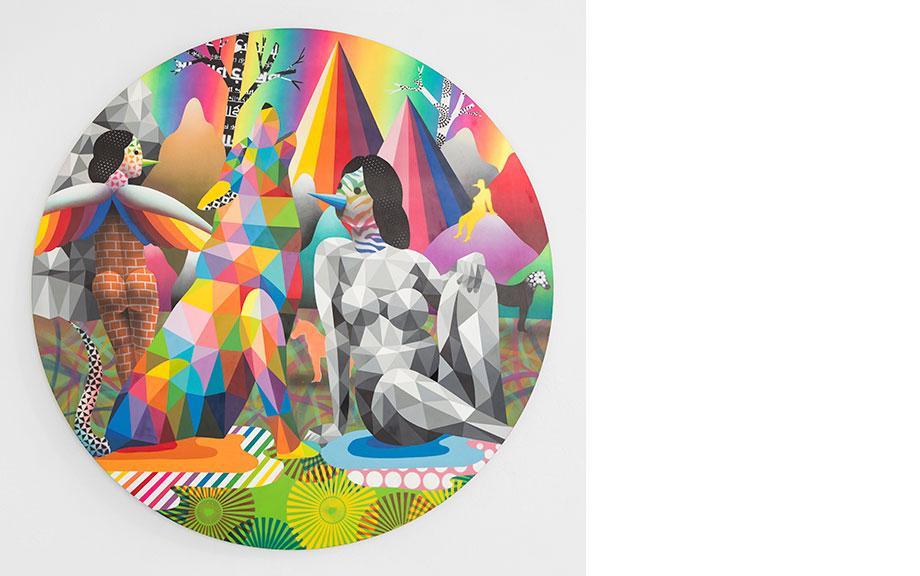 From The World Made In Lisboa Group Show print by Okuda San Miguel on sale at Underdogs gallery
